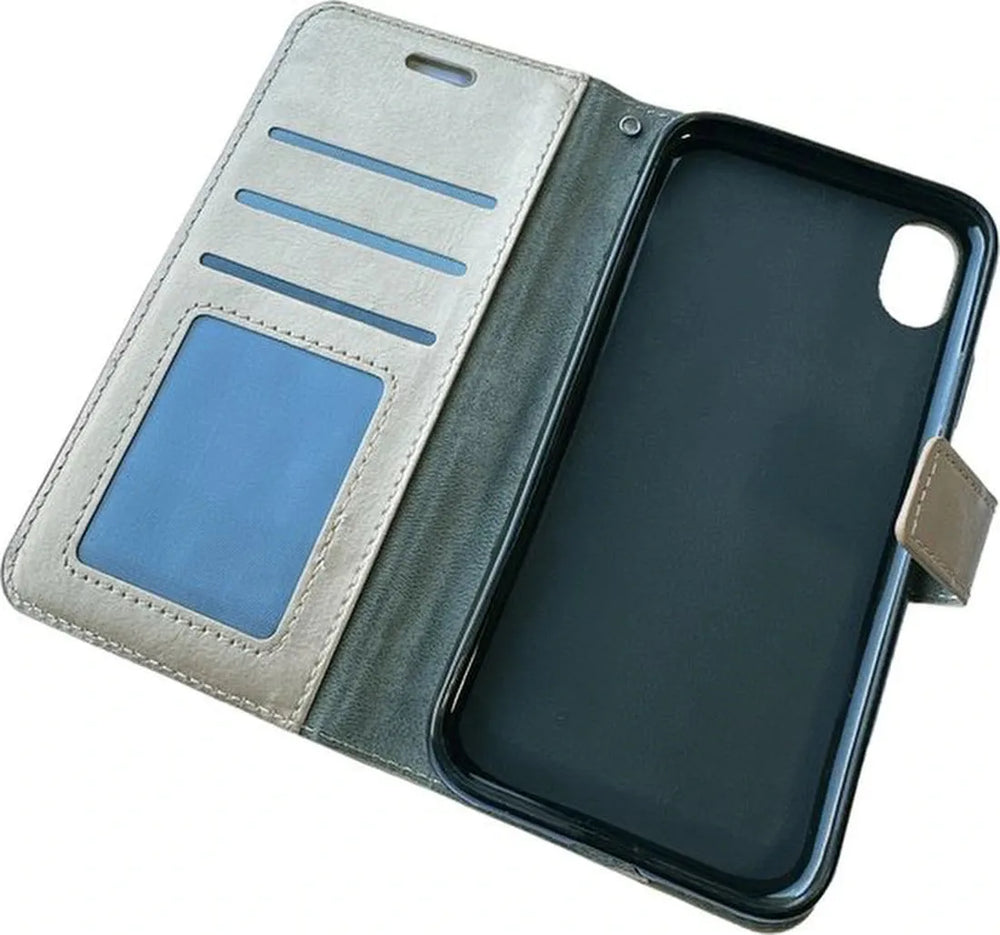 iPhone XR Hoesjes – Portemonnee Hoes – Pasjeshouder – Magneetsluiting – Goud-Ilumina Benelux
