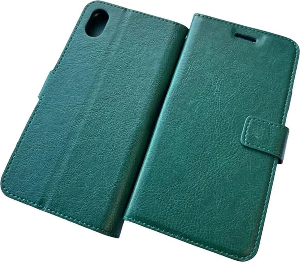iPhone XR Hoesjes – Portemonnee Hoes – Bookcase – Magneetsluiting – Groen-Ilumina Benelux