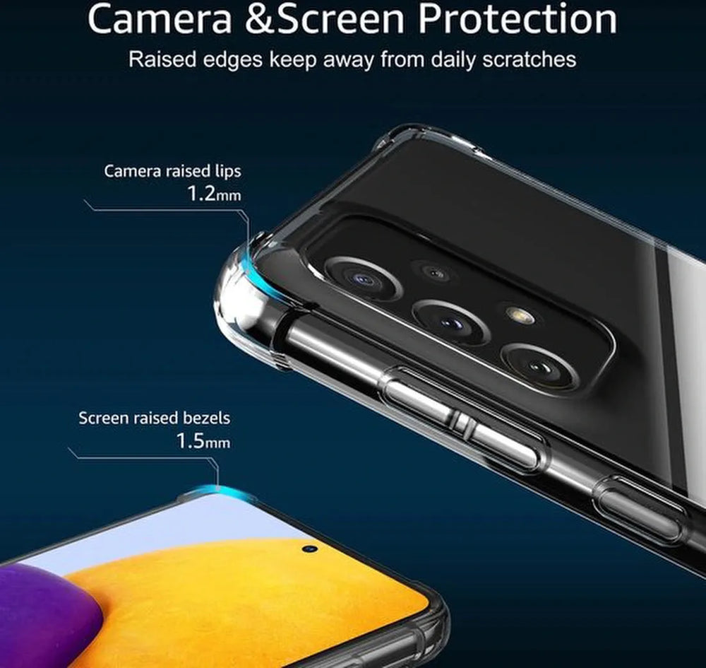Samsung Galaxy A73 5G Hoesjes – Siliconen Backcover – Schokbestendig – Transparant-Ilumina Benelux