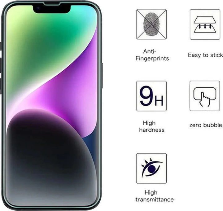 iPhone 14 Pro Max Hoesjes – Soft Silicone Backcover – Inclusief Screenprotector Gehard Glas – Zwart-Ilumina Benelux