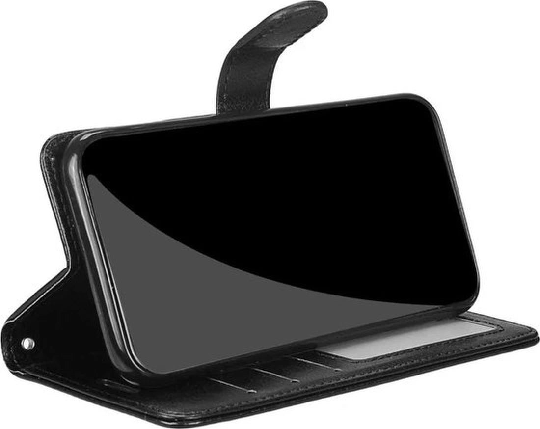 Samsung Galaxy A50 Telefoonhoesje - Bookcase - Ruimte voor 3 pasjes - Kunstleer - SAFRANT1 - Zwart