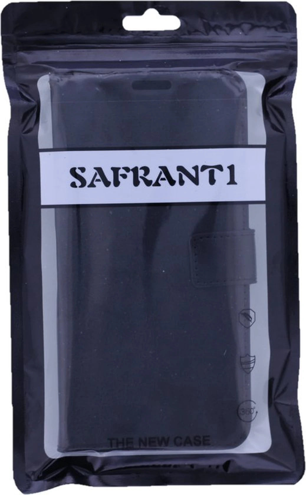 Samsung Galaxy A50 Telefoonhoesje - Bookcase - Ruimte voor 3 pasjes - Kunstleer - SAFRANT1 - Zwart