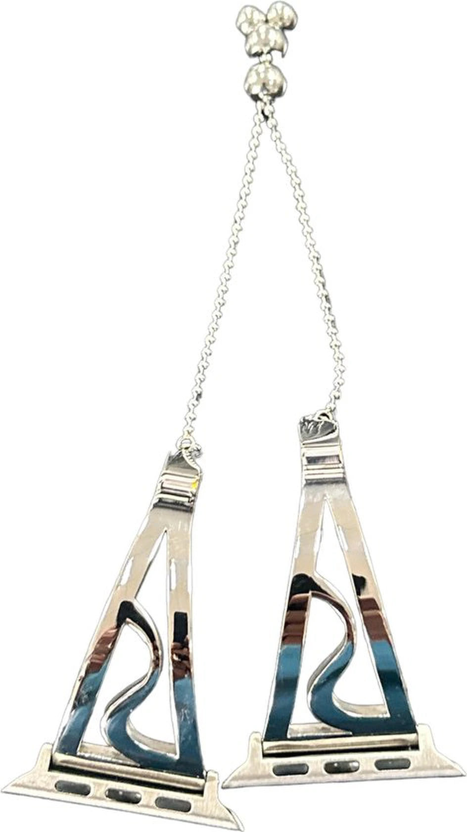 Bracelet / band Geschikt voor: iWatch 38 mm 40 mm 42 mm 44 mm Meisjes Unieke sieradenstijl Klassieke manchetarmband Roestvrij stalen polsband Bangle Chain Geschikt voor: Apple Watch-serie 9 8 7 6 5 4 3 2 1 - Zilver