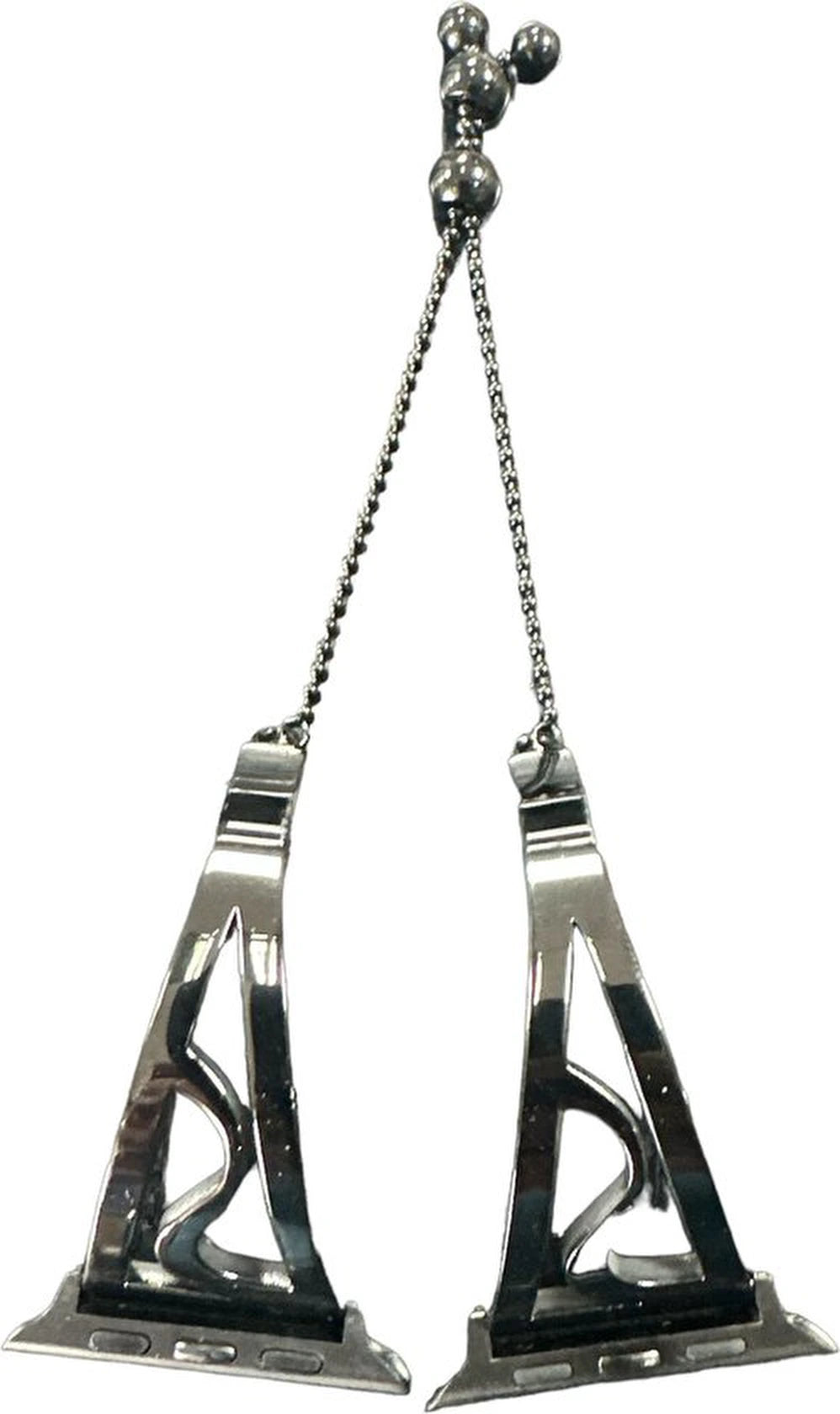 Bracelet / band Geschikt voor: iWatch 38 mm 40 mm 42 mm 44 mm Meisjes Unieke sieradenstijl Klassieke manchetarmband Roestvrij stalen polsband Bangle Chain Geschikt voor: Apple Watch-serie 9 8 7 6 5 4 3 2 1 - Zilver