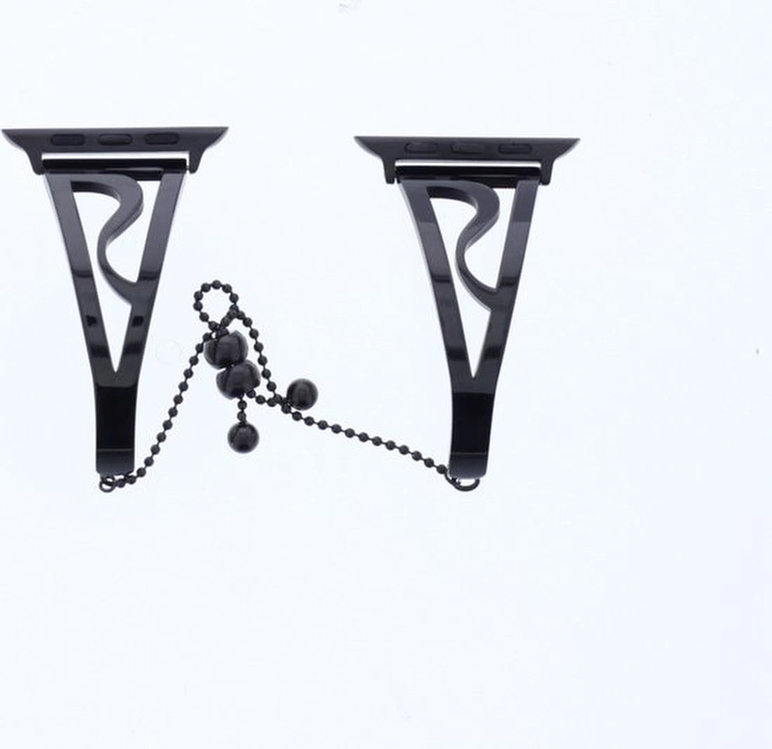 Bracelet / band Geschikt voor: iWatch 38 mm 40 mm 42 mm 44 mm Meisjes Unieke sieradenstijl Klassieke manchetarmband Roestvrij stalen polsband Bangle Chain Geschikt voor: Apple Watch-serie 9 8 7 6 5 4 3 2 1 - Grijs