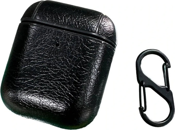 AirPods 1/2 Hoesje – Siliconen Case – Inclusief Hanger – Stijlvol – Zwart-Koptelefoon case-Ilumina Benelux