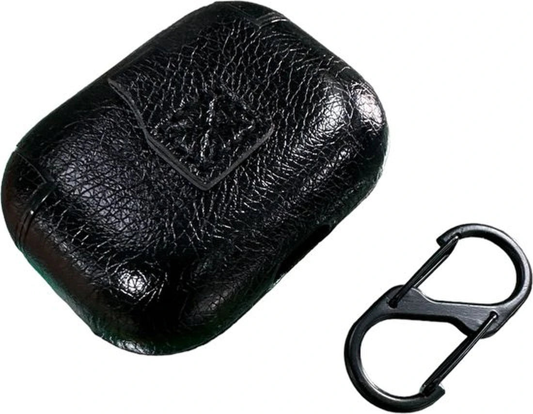Hoesje geschikt voor AirPods - Case geschikt voor AirPods Pro - zwart - Inclusief Hanger - Stijlvol Hoesje - Geschikt voor Apple Air Pods Pro