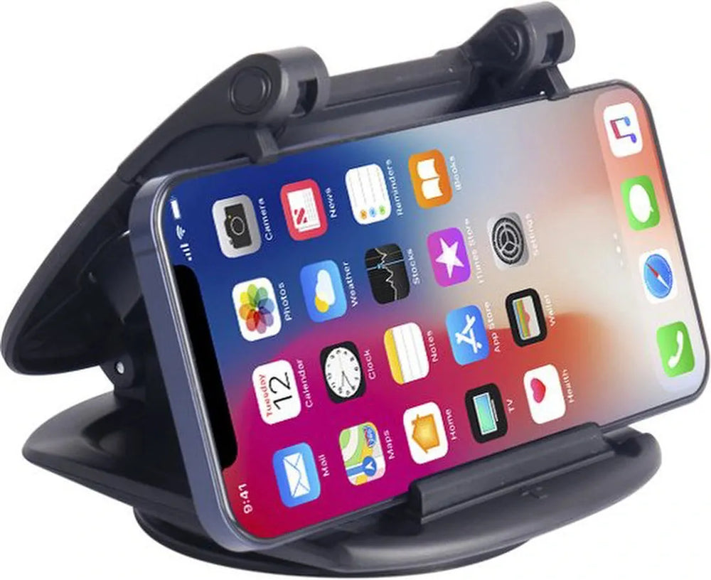 Telefoonhouder auto – Dashboard anti-slip sticky pad – Plakfunctie – Smartphone & muntenhouder – Zwart-Ilumina Benelux