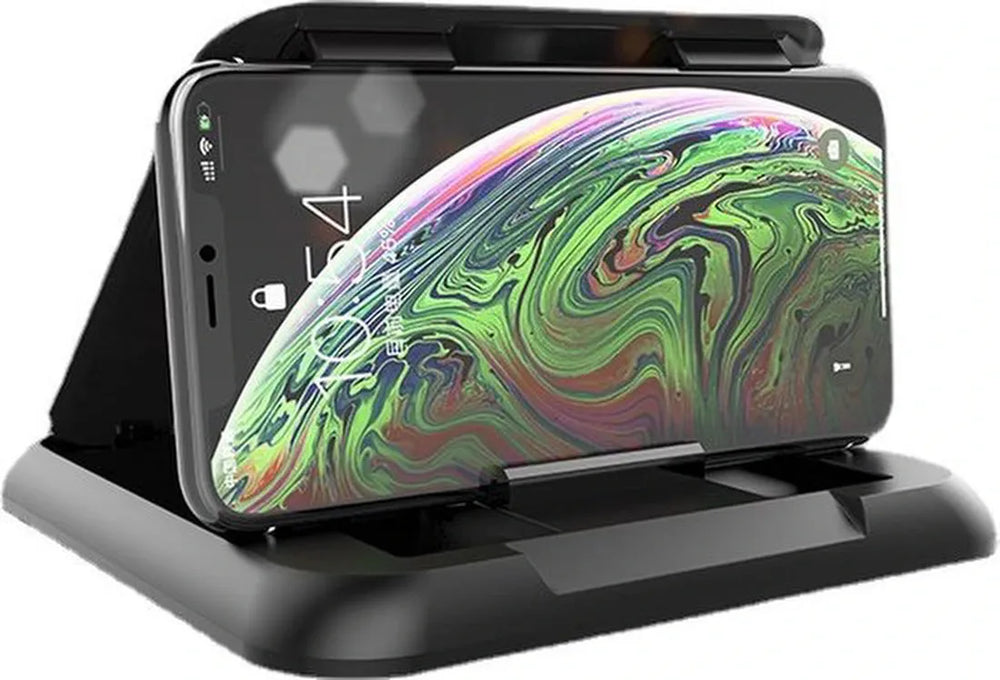Telefoonhouder auto – Dashboard plakmontage – 360° draaibaar – Universeel voor smartphones – Zwart-Ilumina Benelux