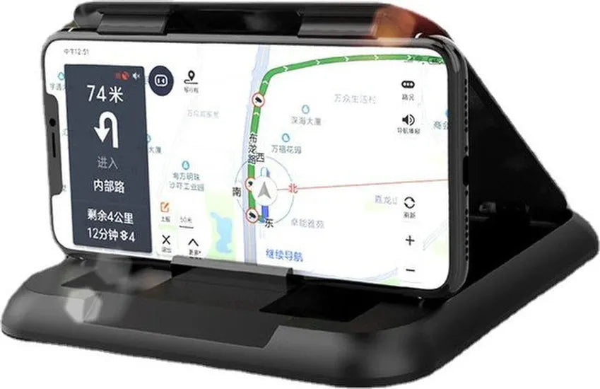 Telefoonhouder auto – Dashboard plakmontage – 360° draaibaar – Universeel voor smartphones – Zwart-Ilumina Benelux