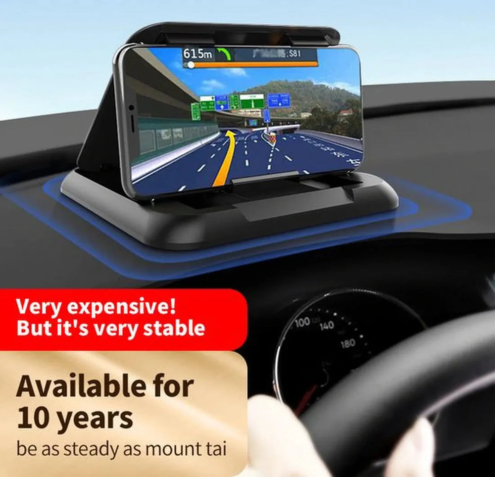 Telefoonhouder auto – Dashboard plakmontage – 360° draaibaar – Universeel voor smartphones – Zwart-Ilumina Benelux