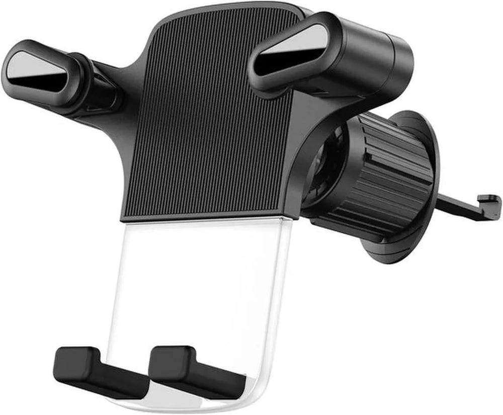 Telefoonhouder auto – Universeel 4-7 inch – 360° draaibaar – Eenknops-release Hook Clip – Zwart-Telefoonhouders-Ilumina Benelux