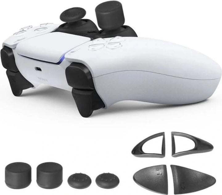 Thumb grips & trigger set – Geschikt voor PS5 DualSense – Siliconen duimgrips – Adaptive triggers – Zwart-Controller grip-Ilumina Benelux