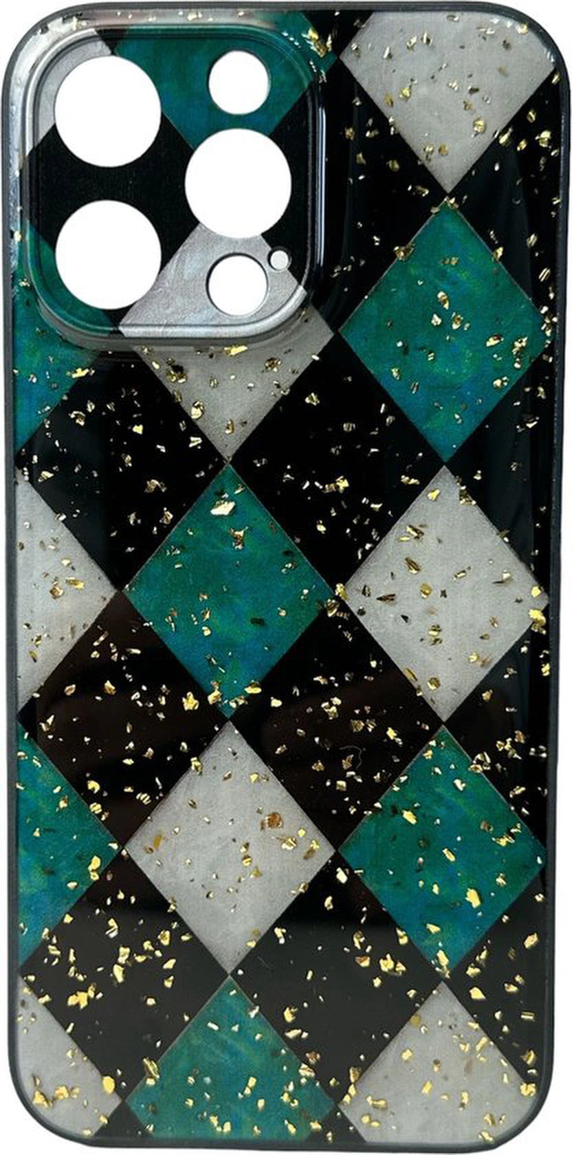 iPhone 14 Pro Max Hoesjes – Siliconen Backcover – Marmer Print – Groen