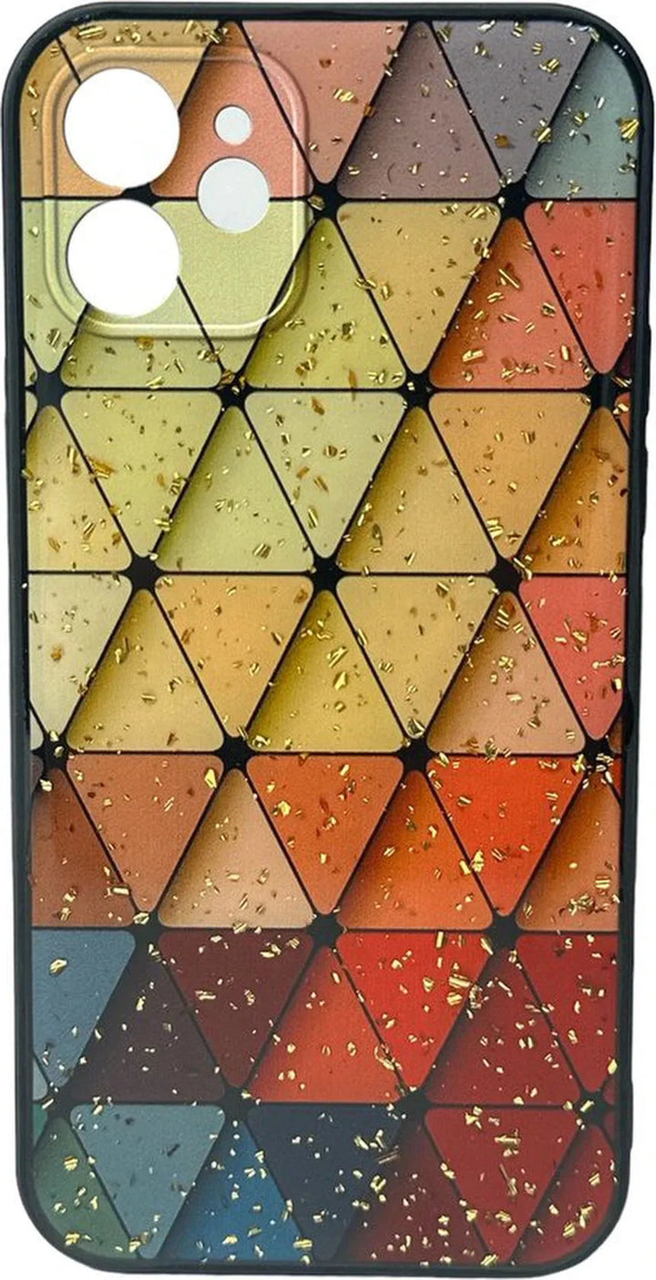 iPhone 11 Pro Hoesjes – Siliconen Backcover – Marmer Triangle Print – Schokbestendig-Ilumina Benelux