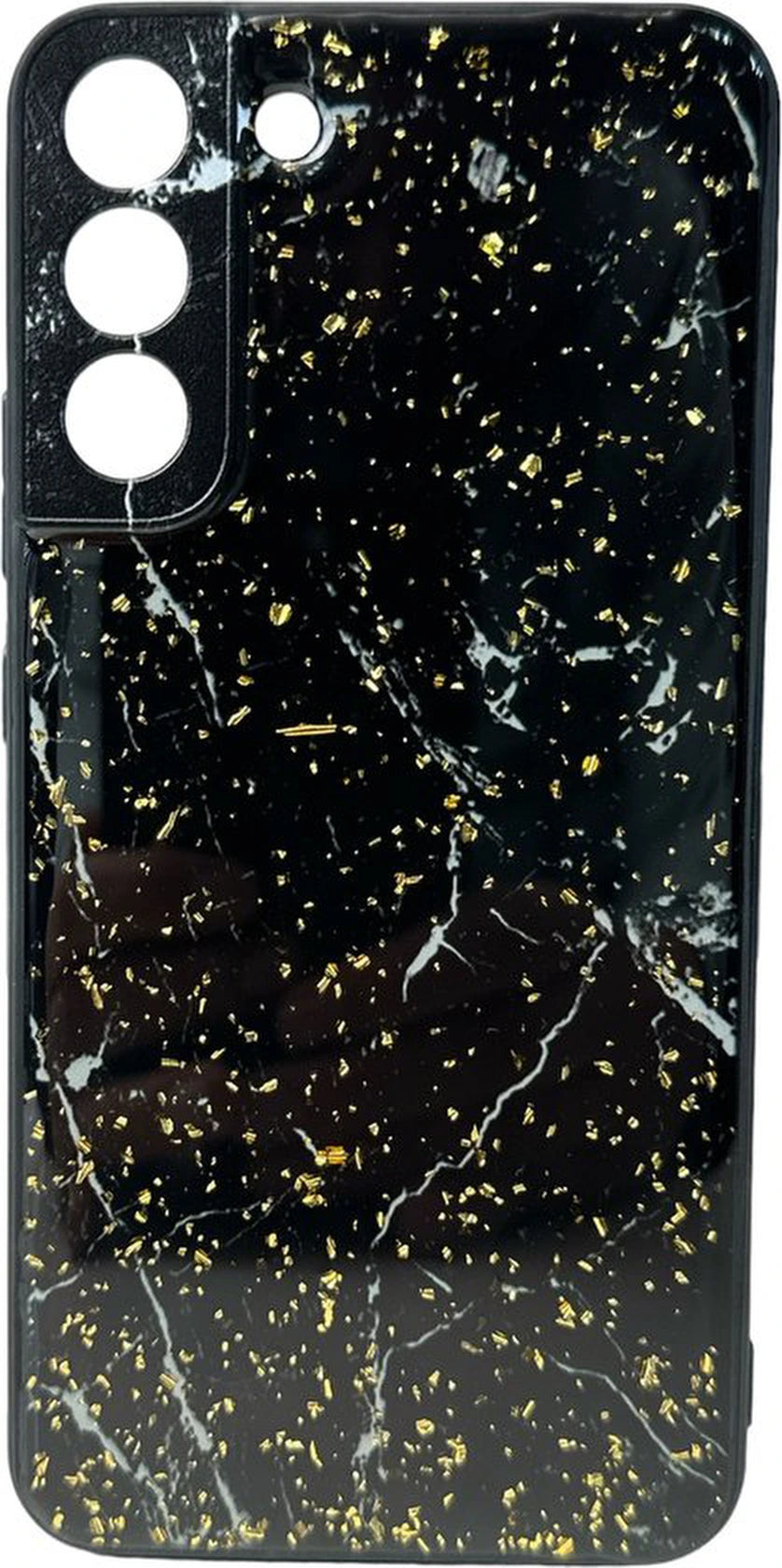 Silicone Hoesje Print - Backcover - Geschikt voor Samsung Galaxy S23 - Marmer Zwart