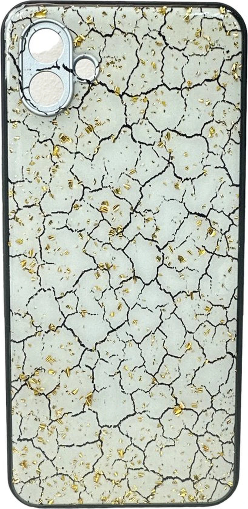 Silicone Hoesje Print - Backcover - Geschikt voor Samsung Galaxy A04 - Gebroken Wit