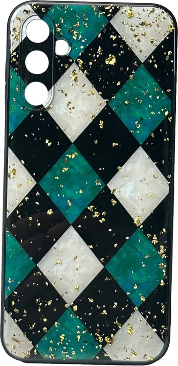 Samsung Galaxy A54 5G Hoesjes – Siliconen Backcover – Marmer Print – Schokbestendig – Groen-Ilumina Benelux