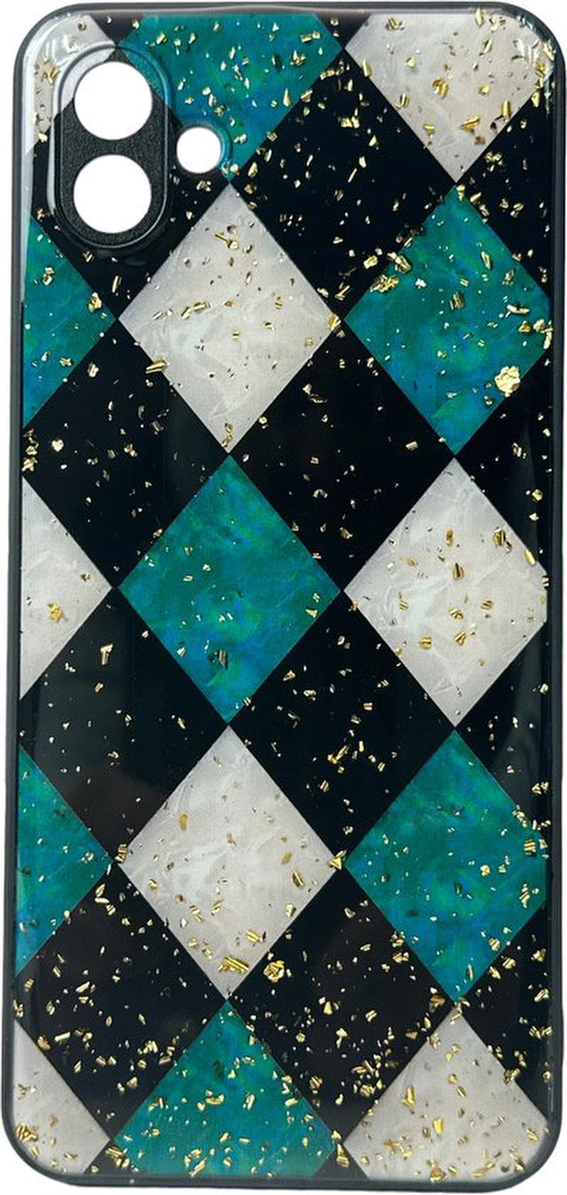 Silicone Hoesje Print - Backcover - Geschikt voor Samsung Galaxy A04 - Marmer Groen