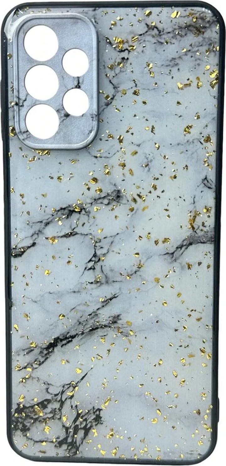 Samsung Galaxy A73 5G Hoesjes – Siliconen Backcover – Marmer Print – Wit-Ilumina Benelux