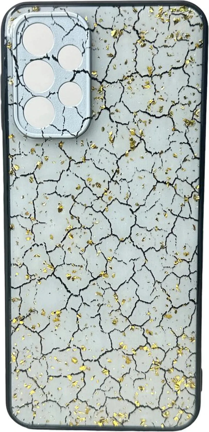 Samsung Galaxy A32 5G Hoesjes – Siliconen Backcover – Print – Schokbestendig – Gebroken Wit-Ilumina Benelux