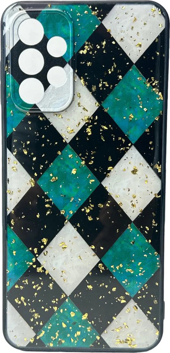 Samsung Galaxy A32 4G Hoesjes – Siliconen Backcover – Marmer Print – Groen-Ilumina Benelux
