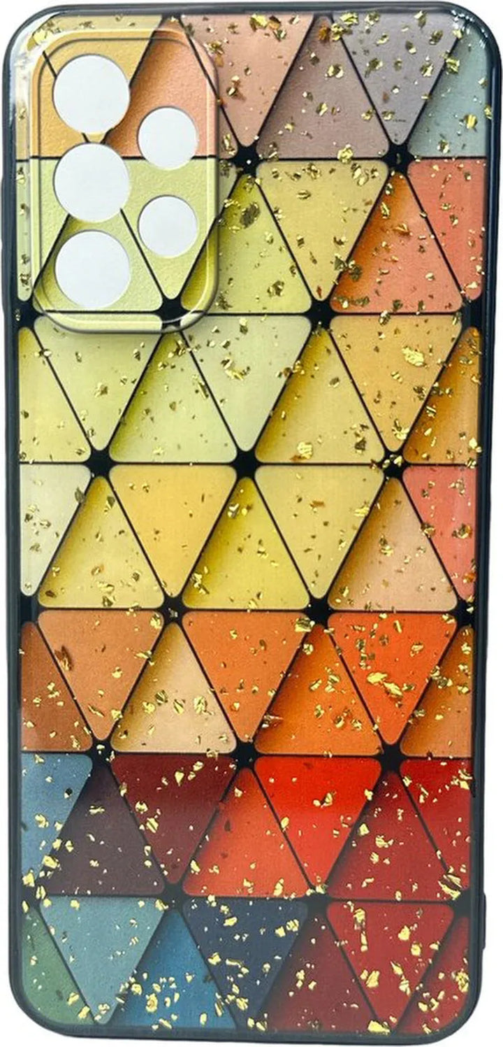 Samsung Galaxy A32 4G Hoesjes – Siliconen Backcover – Marmer Triangle Print – Schokbestendig-Ilumina Benelux