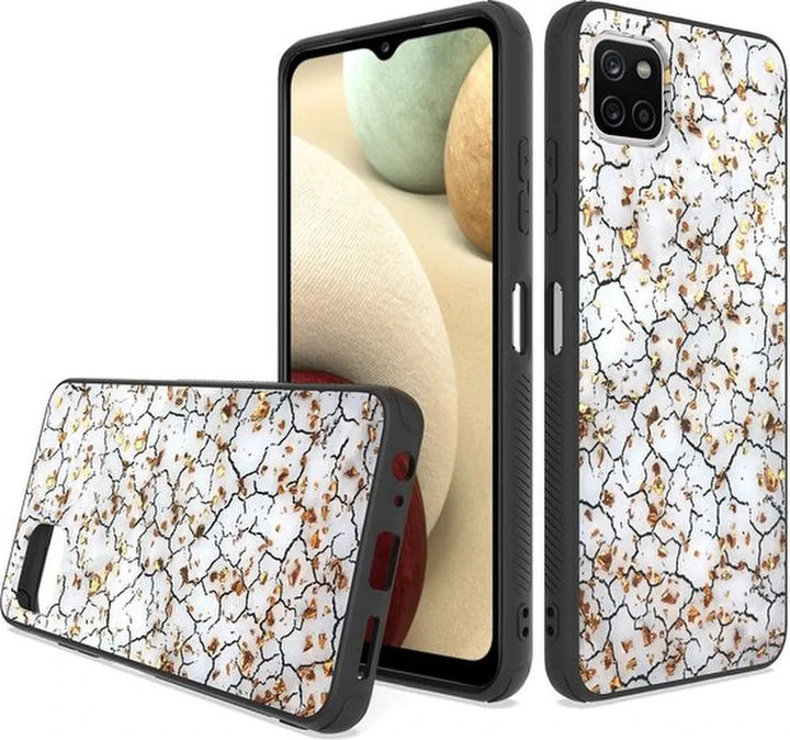 Samsung Galaxy A22 5G Hoesjes – Siliconen Backcover – Print – Gebroken Wit-Ilumina Benelux