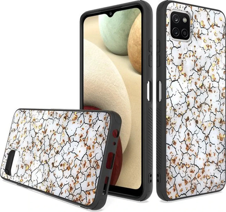 Samsung Galaxy A22 4G Hoesjes – Siliconen Backcover – Print – Gebroken Wit-Ilumina Benelux