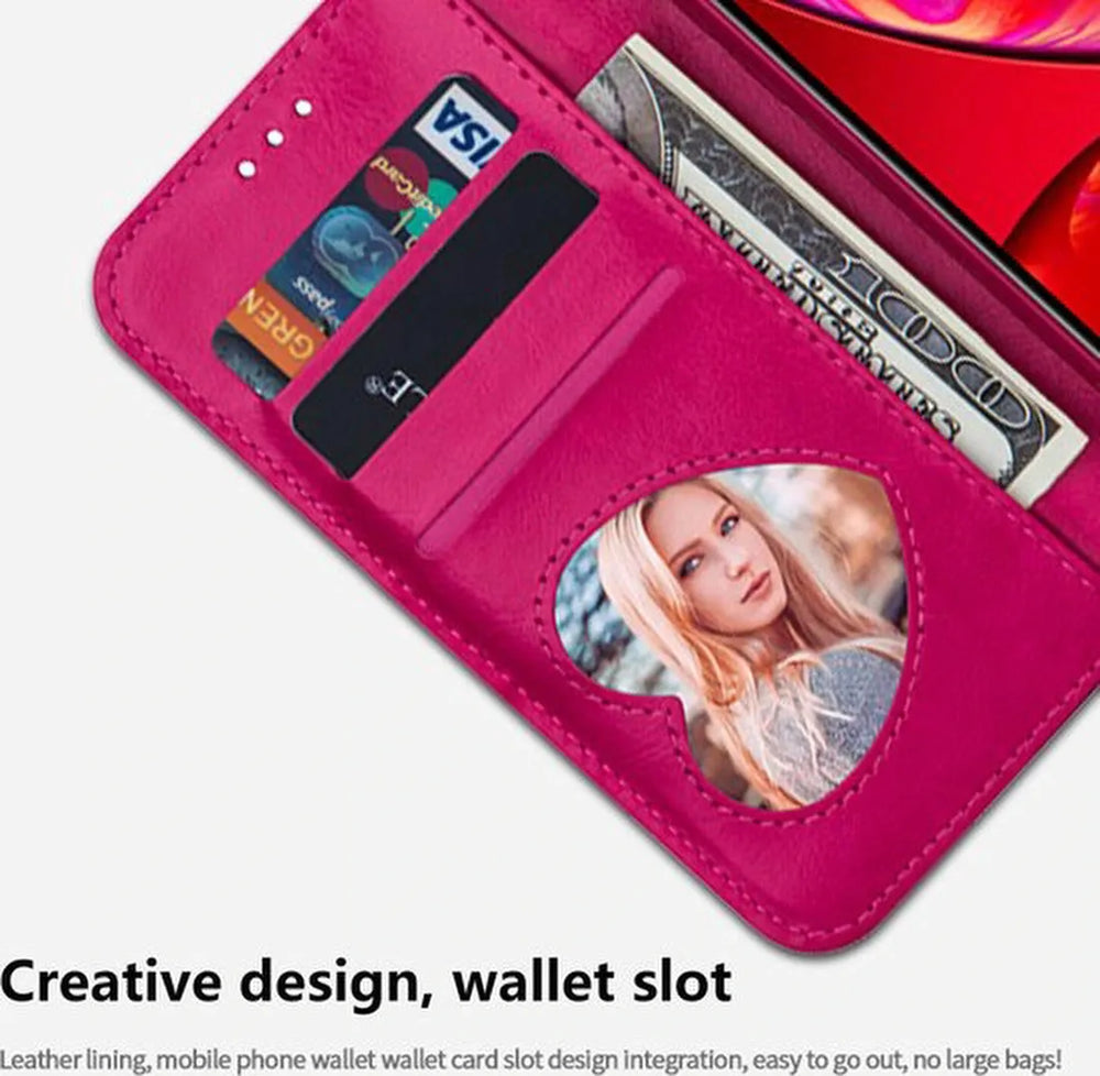 iPhone 14 Pro Max Hoesjes – Glitter Portemonneehoes – Rits & Koord – Pasjeshouder – Roze-Ilumina Benelux