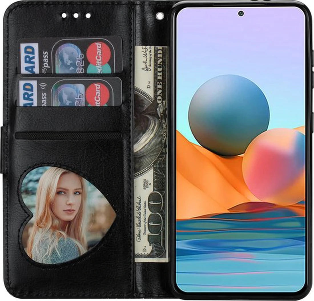 Samsung Galaxy S23 Hoesjes – Glitter Portemonnee Hoes – Rits & Koord – Pasjeshouder – Zwart