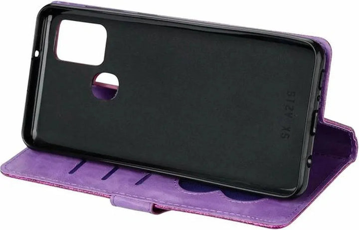 Samsung Galaxy M31S Hoesjes – Glitter Portemonnee Hoes – Rits & Koord – Paars-Ilumina Benelux