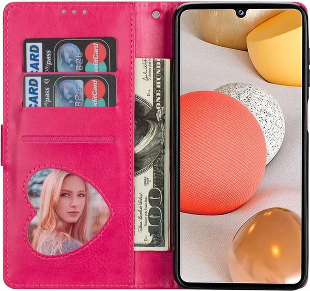 Samsung Galaxy A34 Hoesjes – Glitter Portemonnee Hoes – Rits & Koord – Pasjeshouder – Roze-Ilumina Benelux