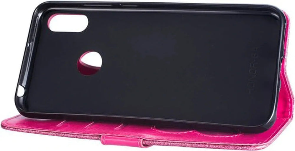 Samsung Galaxy A10s Hoesjes – Glitter Portemonneehoes – Rits & Koord – Pasjeshouder – Roze-Ilumina Benelux
