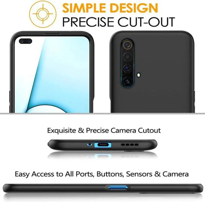 Realme X50 5G Hoesjes – Siliconen Backcover – Schokbestendig – Zwart-Ilumina Benelux