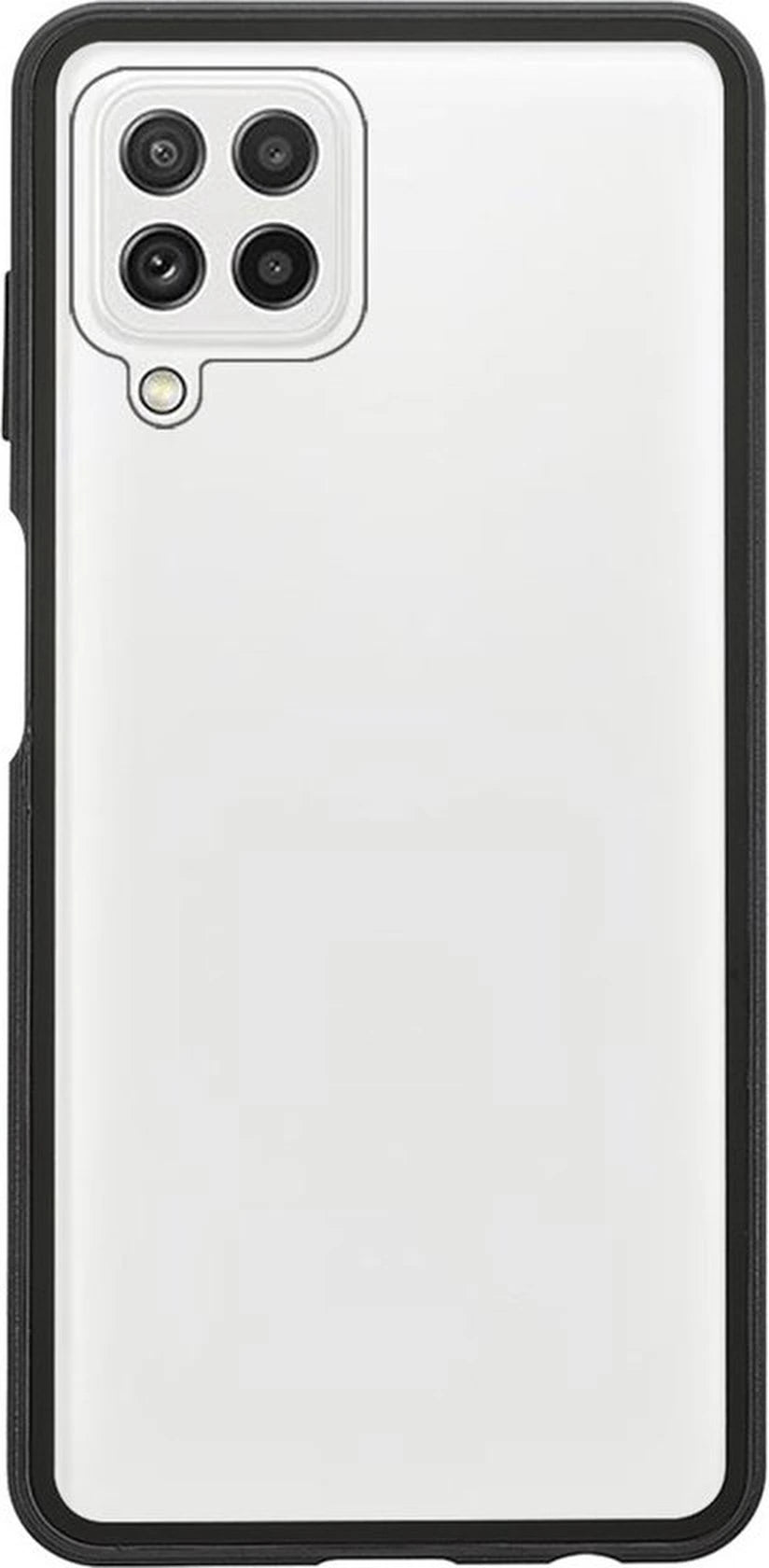 Samsung Galaxy A22 4G Hoesjes – Magnetische 360° Bescherming – Metalen Frame – Gehard Glas Achterkant + Screenprotector – Zwart