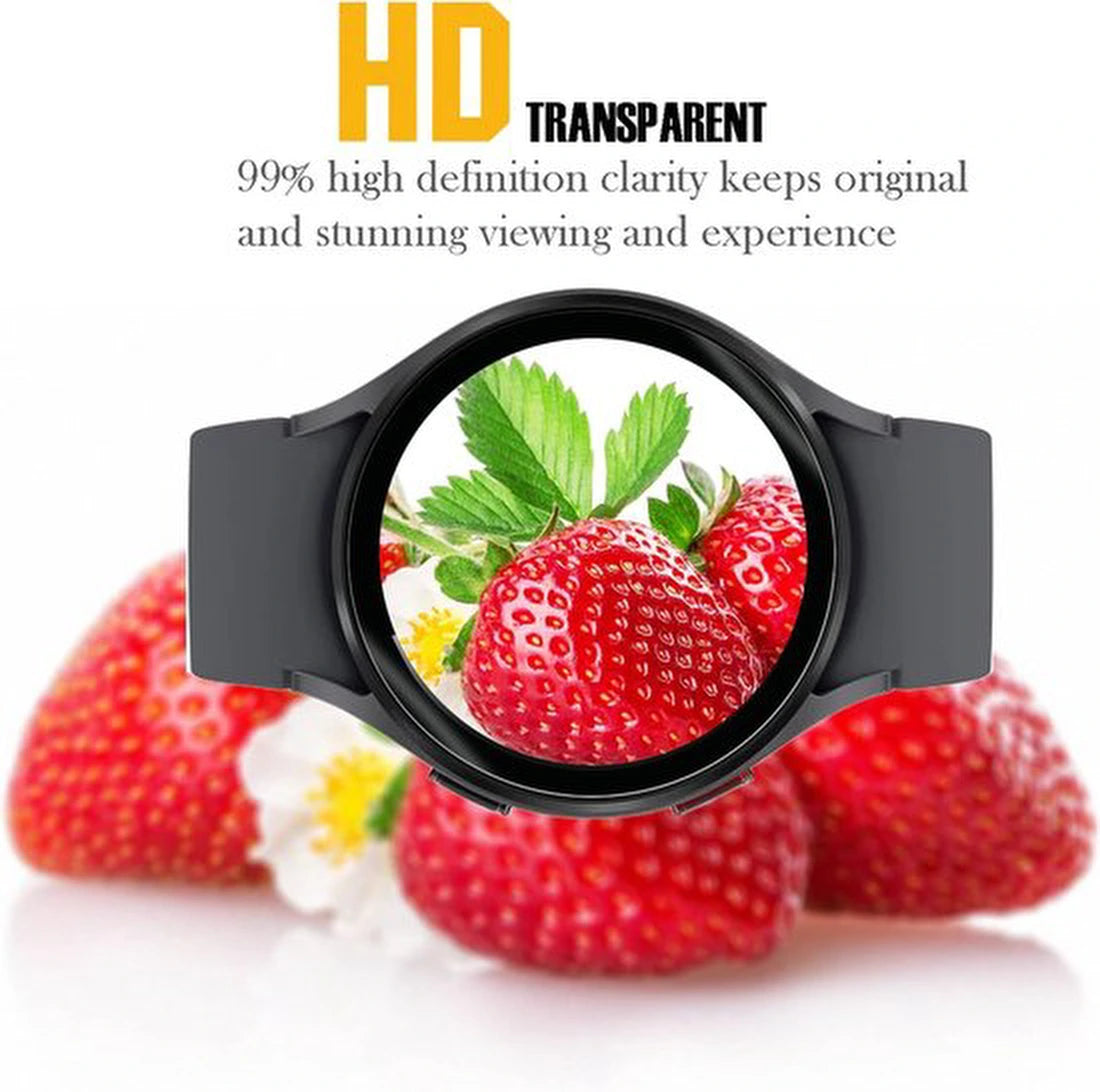 Screenprotector Geschikt voor: Samsung Galaxy Watch 6 / 5 / 4 - 40mm - Tempered Glass Screen Protector van gehard glas - 3D volledige dekking, 9H hardheid - bubbelvrij - 2 stuks