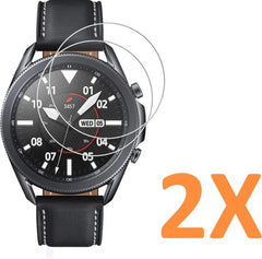 Screenprotector Geschikt voor: Samsung Galaxy Watch 3 - 41mm - Tempered Glass Screen Protector van gehard glas - 9H hardheid - bubbelvrij - 2 stuks