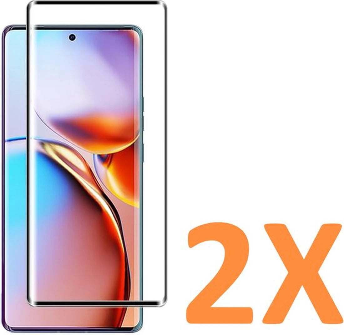 Full Cover Screenprotector - Geschikt voor Motorola Edge 40 Pro - 9H Glas (2-Pack)