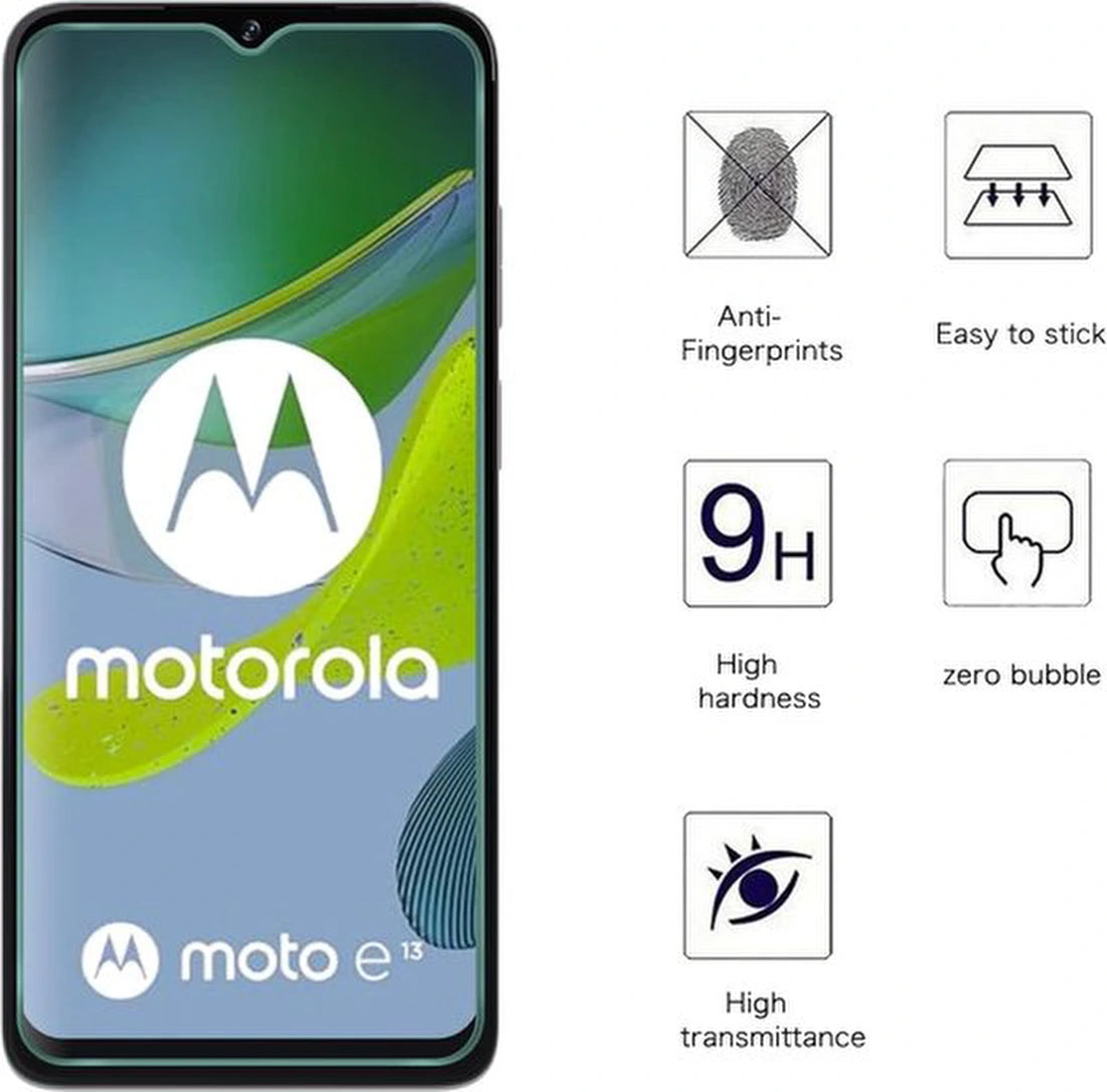 Screenprotector - Geschikt voor Motorola MOTO E13 - 9H Glas (2-Pack)