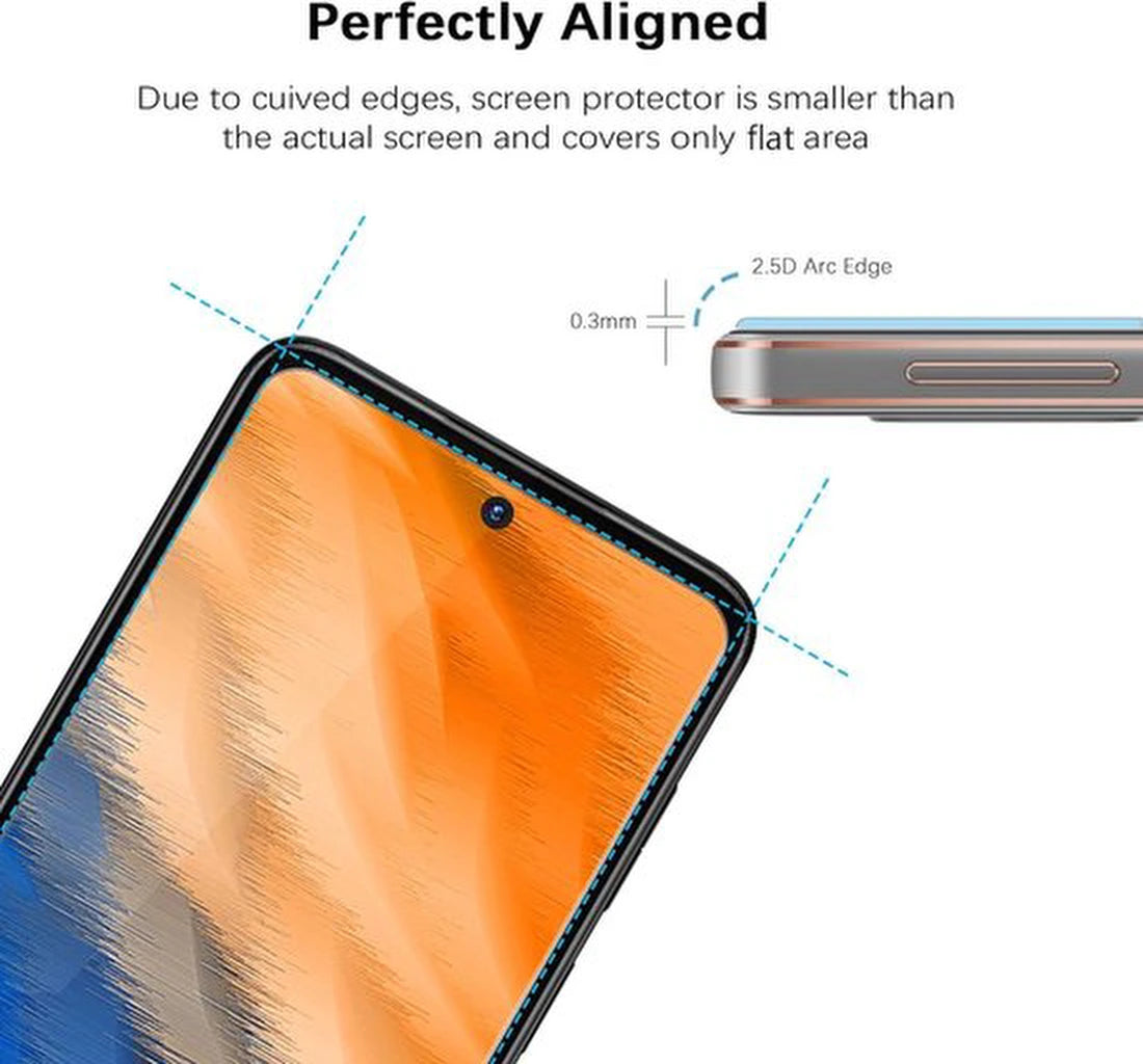 Screenprotector - Geschikt voor Motorola MOTO G13/ G23/ G53 5G - 9H Glas (3-Pack)