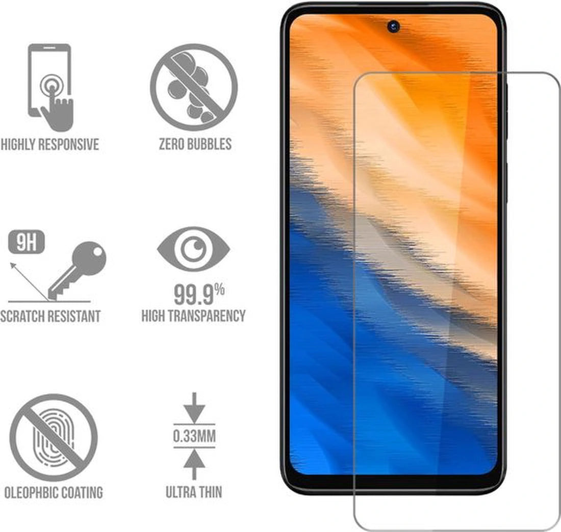 Screenprotector - Geschikt voor Motorola MOTO G13/ G23/ G53 5G - 9H Glas (3-Pack)