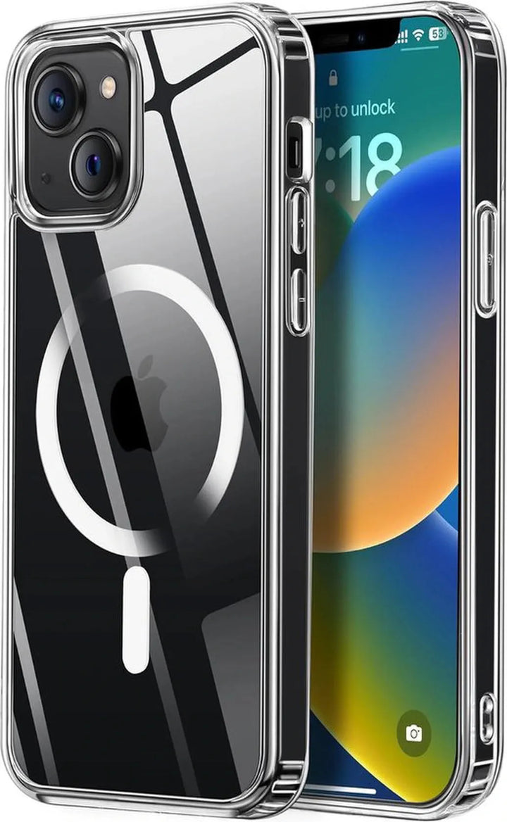 iPhone 13 Hoesjes – Transparante MagSafe Backcover – Schokabsorberende Hoeken – Doorzichtig-Ilumina Benelux