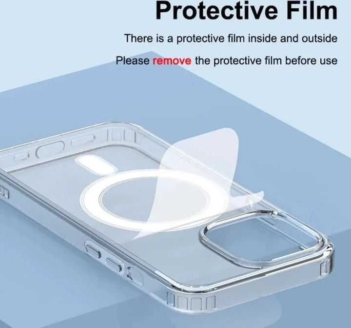 iPhone 13 Hoesjes – Transparante Magnetische MagSafe Backcover – Inclusief 2x Screenprotector – Camera Lens Protector – Helder-Ilumina Benelux