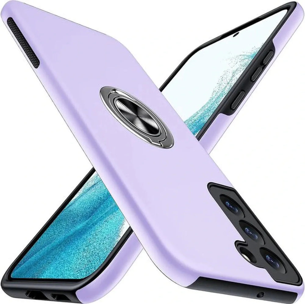 Samsung Galaxy S21 Plus Hoesjes – Harde Backcover met Vingerring – Anti-drop – Paars-Ilumina Benelux
