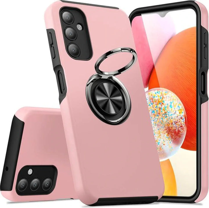 Samsung Galaxy A13 5G / A04s Hoesjes – Hardcase Backcover met Vingerring – Anti-drop – Roze-Ilumina Benelux