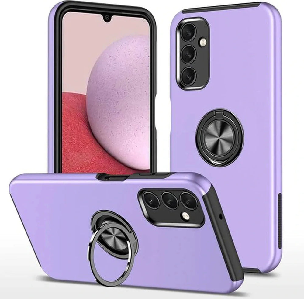 Samsung Galaxy A13 5G / A04s Hoesjes – Harde Backcover met Vingerring – Anti-drop – Paars-Ilumina Benelux
