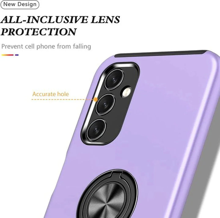 Samsung Galaxy A13 5G / A04s Hoesjes – Harde Backcover met Vingerring – Anti-drop – Paars-Ilumina Benelux