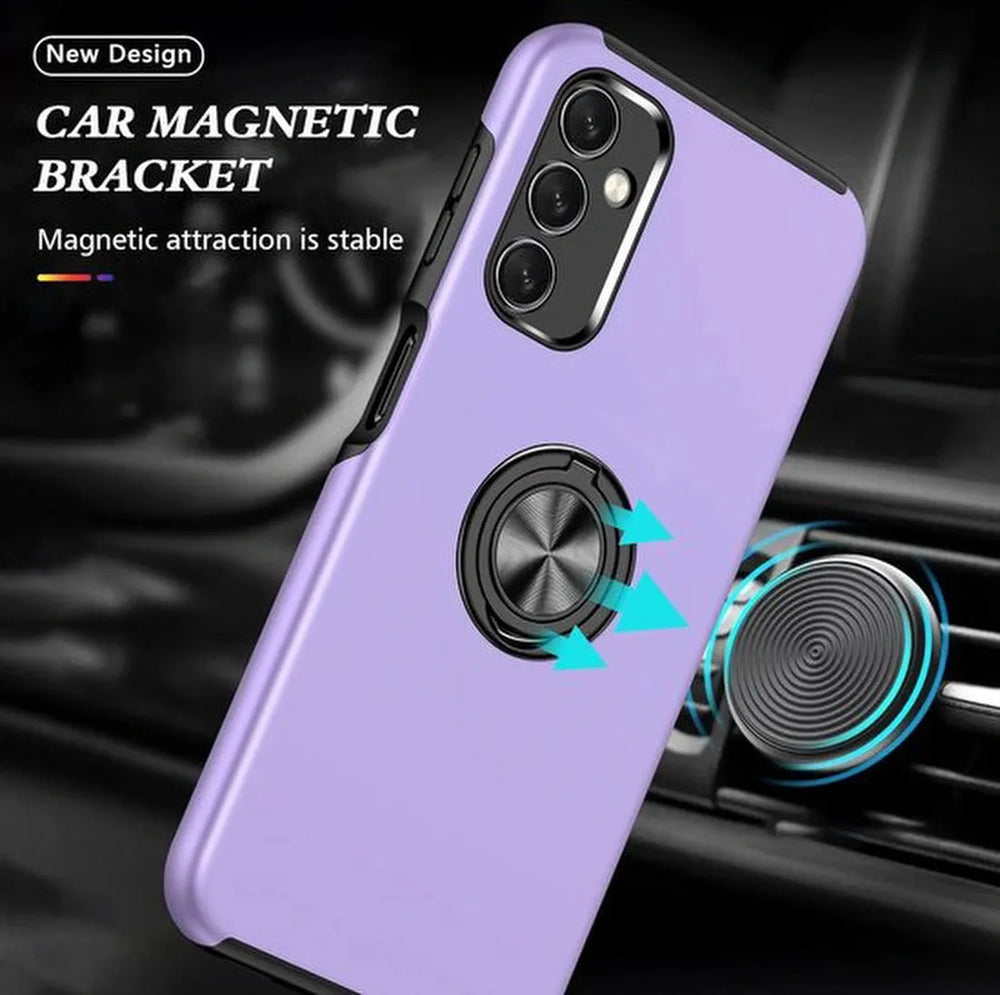 Samsung Galaxy A13 5G / A04s Hoesjes – Harde Backcover met Vingerring – Anti-drop – Paars-Ilumina Benelux