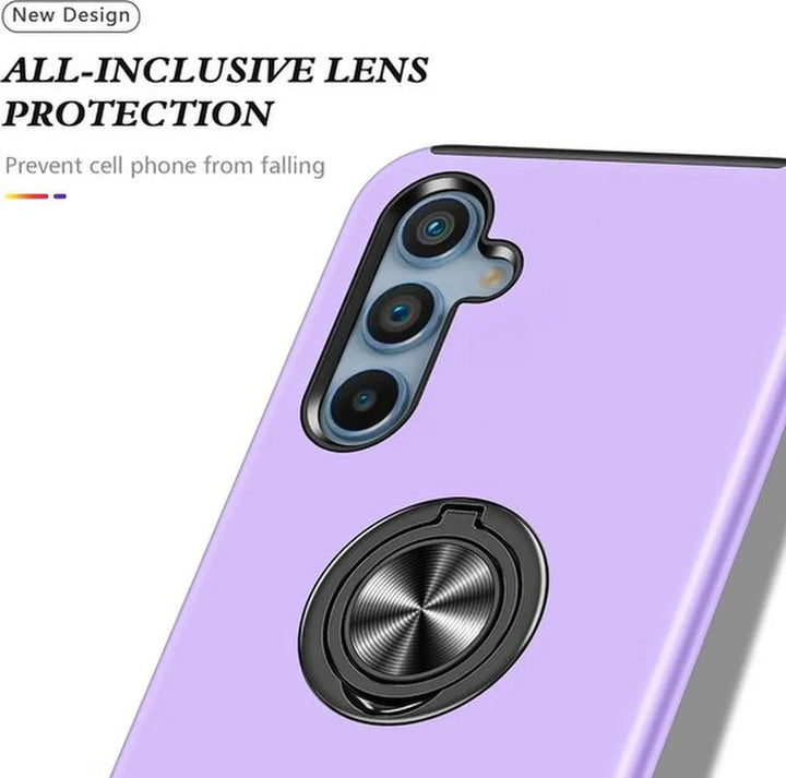 Samsung Galaxy A34 5G Hoesjes – Hardcase Backcover met Vingerring – Anti-drop – Paars-Ilumina Benelux